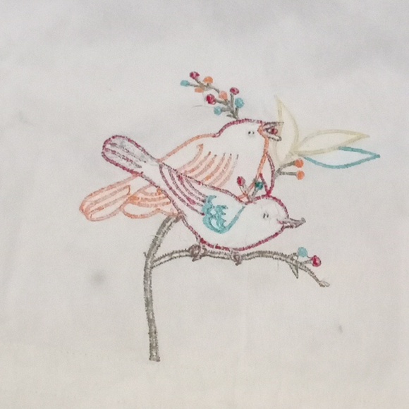Vintage Embroidered Linen Tea Towel - Birds - Picture 15 of 17